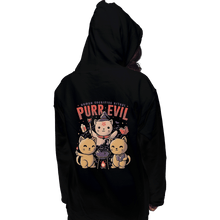 Load image into Gallery viewer, Shirts Zippered Hoodies, Unisex / Small / Black Purr Evil
