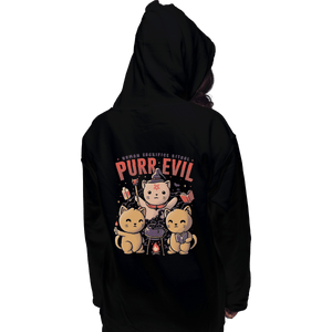 Shirts Zippered Hoodies, Unisex / Small / Black Purr Evil