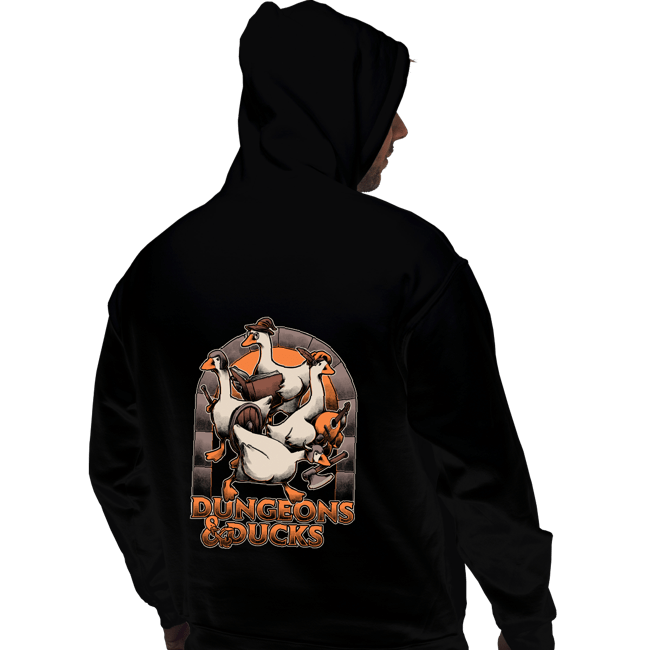 Daily_Deal_Shirts Pullover Hoodies, Unisex / Small / Black Dungeons & Ducks