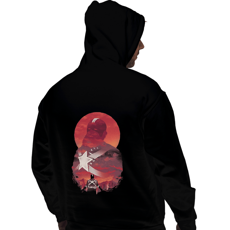 Shirts Zippered Hoodies, Unisex / Small / Black Red Guardian Sun
