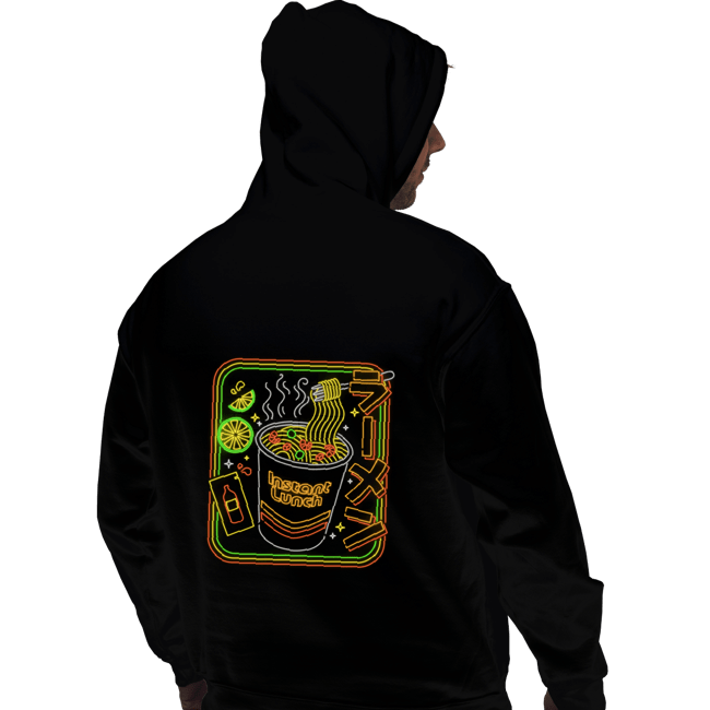 Daily_Deal_Shirts Pullover Hoodies, Unisex / Small / Black Instant Neon Lunch