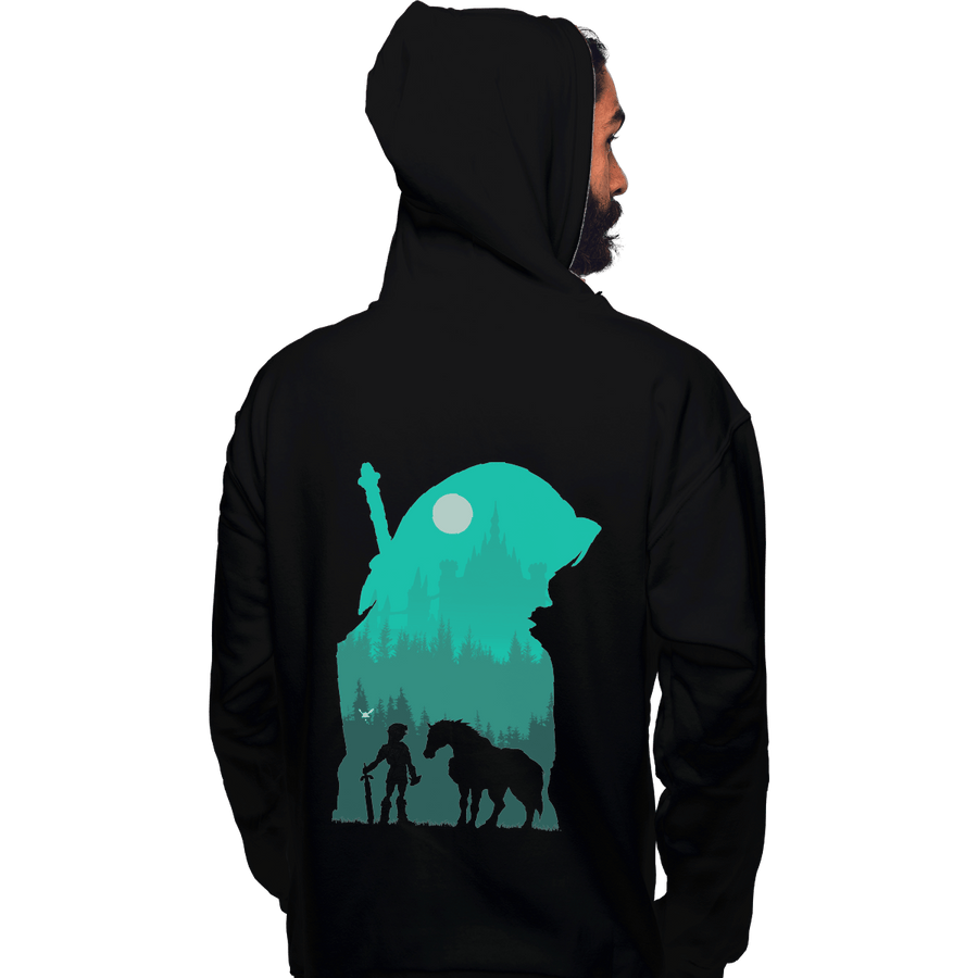 Shirts Zippered Hoodies, Unisex / Small / Black Hylian Silhouette