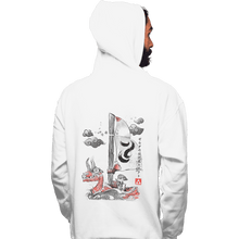 Load image into Gallery viewer, Shirts Pullover Hoodies, Unisex / Small / White Sailing With The Wind Sumi-e
