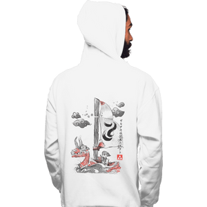 Shirts Pullover Hoodies, Unisex / Small / White Sailing With The Wind Sumi-e