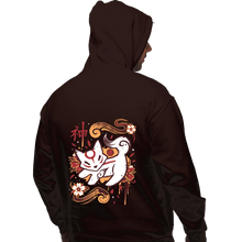 Load image into Gallery viewer, Last_Chance_Shirts Pullover Hoodies, Unisex / Small / Dark Chocolate Floral Wolf Spirit
