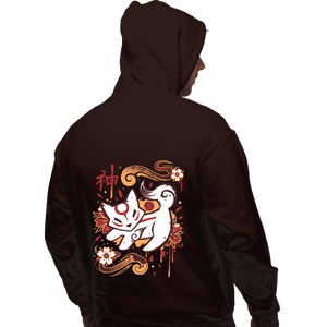 Last_Chance_Shirts Pullover Hoodies, Unisex / Small / Dark Chocolate Floral Wolf Spirit