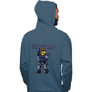 Daily_Deal_Shirts Pullover Hoodies, Unisex / Small / Indigo Blue Solid Snake