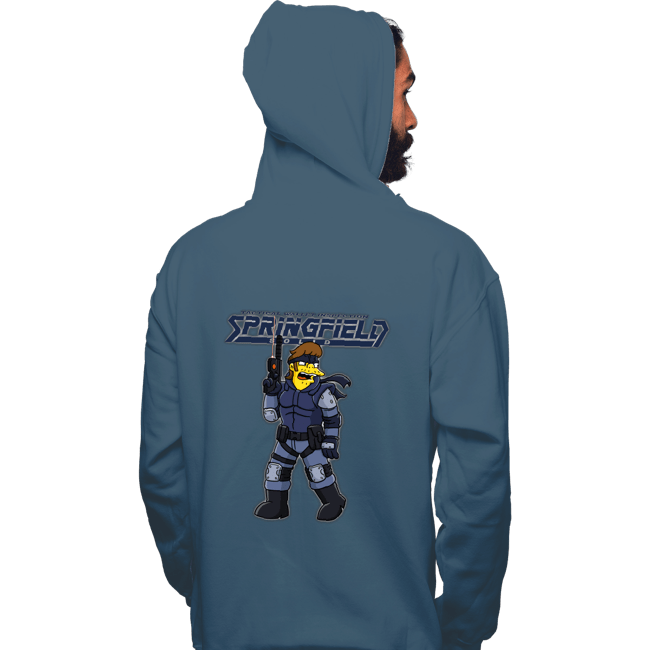Daily_Deal_Shirts Pullover Hoodies, Unisex / Small / Indigo Blue Solid Snake