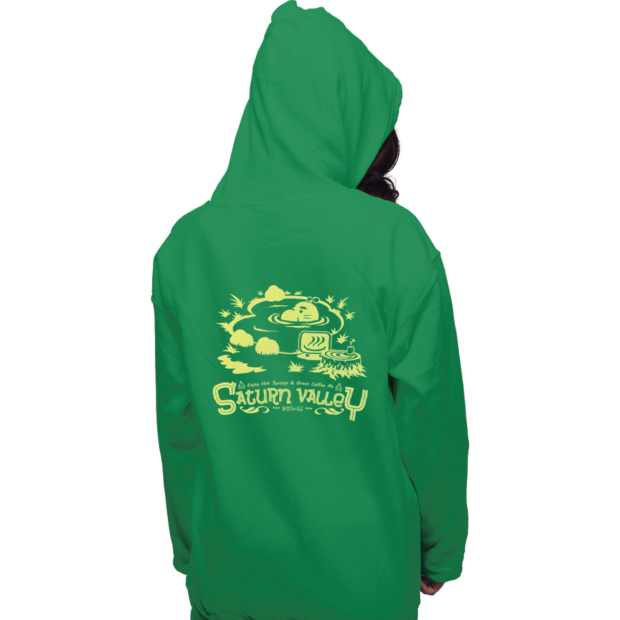 Shirts Zippered Hoodies, Unisex / Small / Irish Green Relax In Saturn Valley