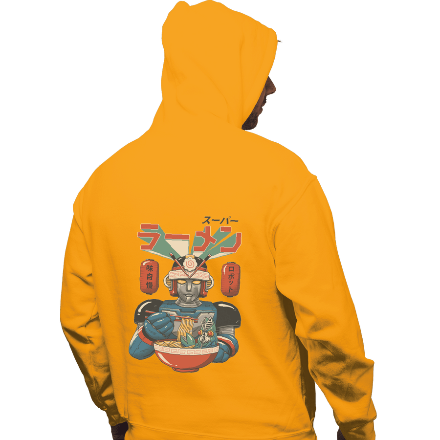 Shirts Pullover Hoodies, Unisex / Small / Gold Super Ramen Bot