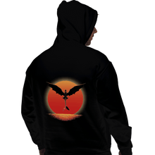 Load image into Gallery viewer, Shirts Zippered Hoodies, Unisex / Small / Black Dragon on Sunset
