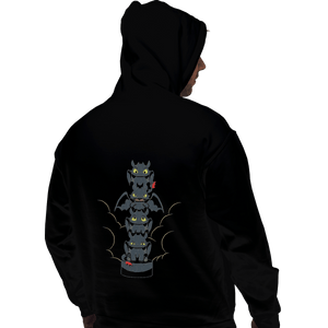 Shirts Zippered Hoodies, Unisex / Small / Black Dragon Mood Totem