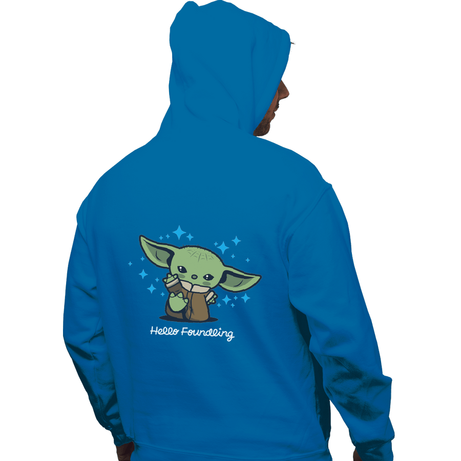 Shirts Zippered Hoodies, Unisex / Small / Royal Blue Hello Foundling