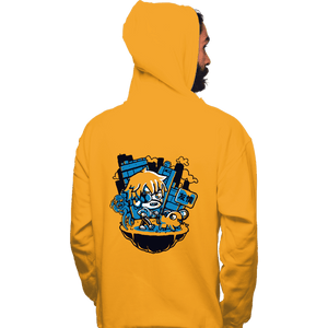 Daily_Deal_Shirts Pullover Hoodies, Unisex / Small / Gold Chainsaw Denji