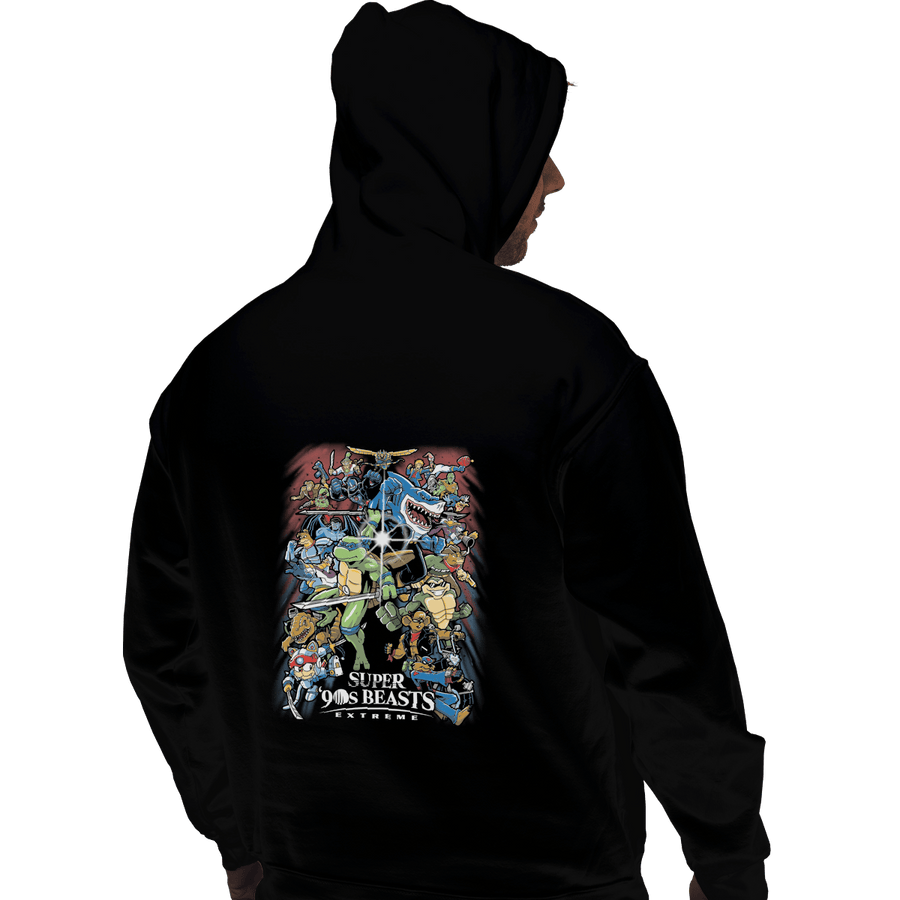 Shirts Pullover Hoodies, Unisex / Small / Black Super '90s Beasts