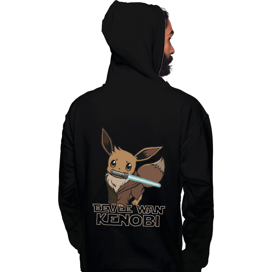 Shirts Zippered Hoodies, Unisex / Small / Black Eevee Wan Kenobi