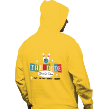 Load image into Gallery viewer, Shirts Pullover Hoodies, Unisex / Small / Gold The Dude
