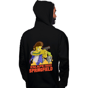 Daily_Deal_Shirts Pullover Hoodies, Unisex / Small / Black Escape From Springfield