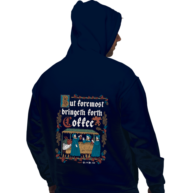 Daily_Deal_Shirts Pullover Hoodies, Unisex / Small / Navy Illuminated Coffee