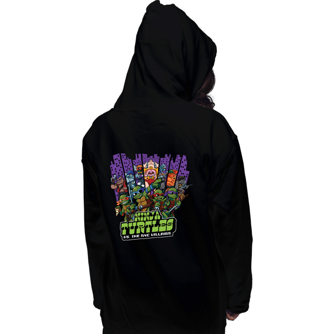 Secret_Shirts Pullover Hoodies, Unisex / Small / Black TMNT Vs NYC Villains