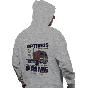 Daily_Deal_Shirts Pullover Hoodies, Unisex / Small / Sports Grey Optimus Garage