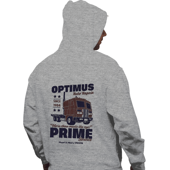 Daily_Deal_Shirts Pullover Hoodies, Unisex / Small / Sports Grey Optimus Garage