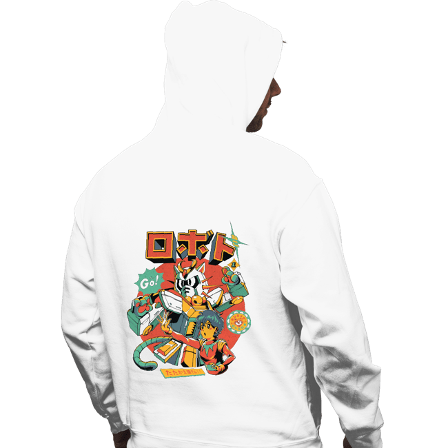 Daily_Deal_Shirts Pullover Hoodies, Unisex / Small / White Neko Roboto