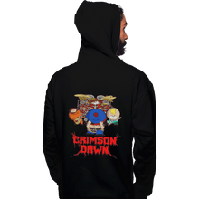 Load image into Gallery viewer, Shirts Zippered Hoodies, Unisex / Small / Black Crimson Dawn
