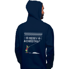 Load image into Gallery viewer, Shirts Zippered Hoodies, Unisex / Small / Navy Stealing Christmas
