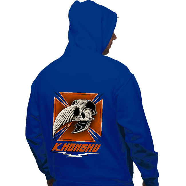 Daily_Deal_Shirts Pullover Hoodies, Unisex / Small / Royal Blue Konshu Skull