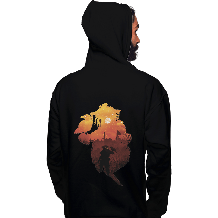 Shirts Pullover Hoodies, Unisex / Small / Black Bloodhound Sunset