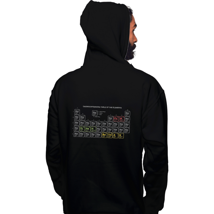 Shirts Zippered Hoodies, Unisex / Small / Black Onomatopoeriodic Table
