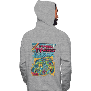 Shirts Zippered Hoodies, Unisex / Small / Sports Grey Giant SIzed Turtles