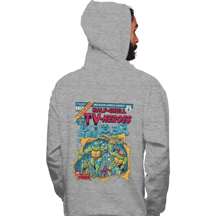 Shirts Zippered Hoodies, Unisex / Small / Sports Grey Giant SIzed Turtles