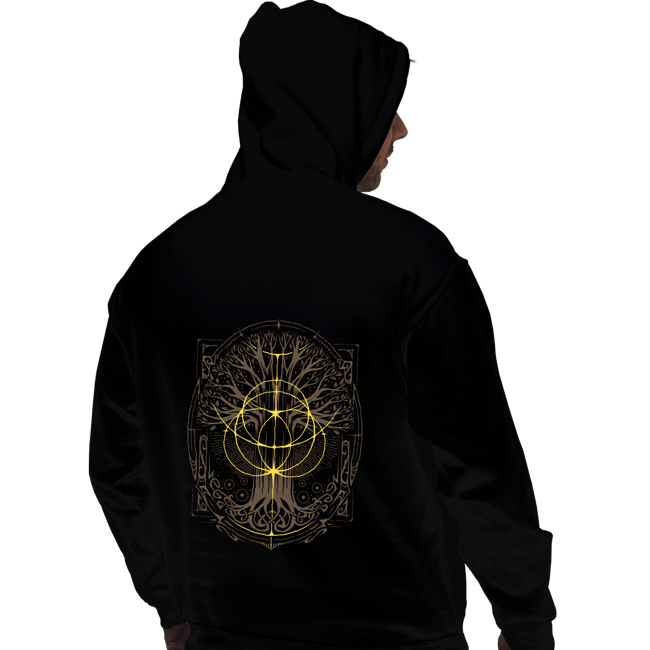 Daily_Deal_Shirts Pullover Hoodies, Unisex / Small / Black Golden Rings
