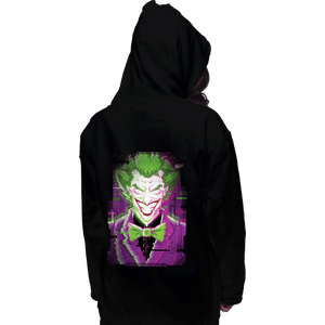 Daily_Deal_Shirts Pullover Hoodies, Unisex / Small / Black Glitch Joker