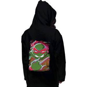 Daily_Deal_Shirts Pullover Hoodies, Unisex / Small / Black Glitch Raphael