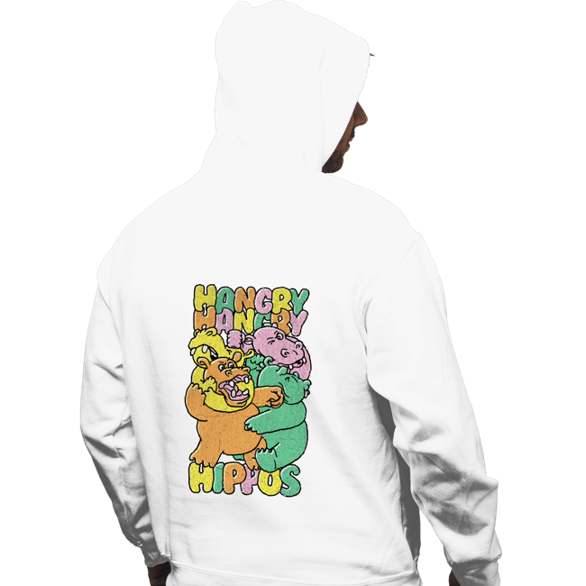 Secret_Shirts Pullover Hoodies, Unisex / Small / White Hangry Hippos