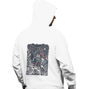 Daily_Deal_Shirts Pullover Hoodies, Unisex / Small / White Gundam Blue Dragon