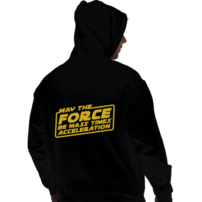 Daily_Deal_Shirts Pullover Hoodies, Unisex / Small / Black Mass Times Acceleration