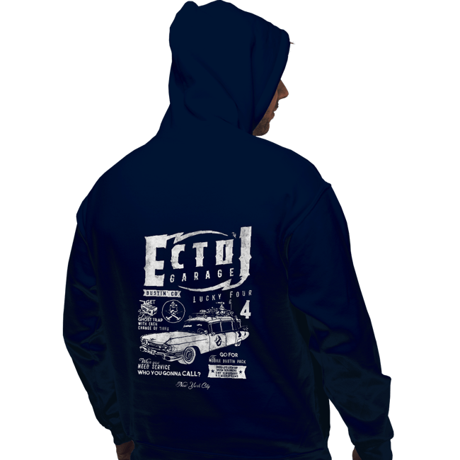 Secret_Shirts Pullover Hoodies, Unisex / Small / Navy ECTO-1 Garage