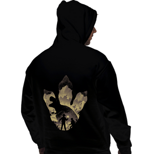 Daily_Deal_Shirts Pullover Hoodies, Unisex / Small / Black T-Rex Footprint