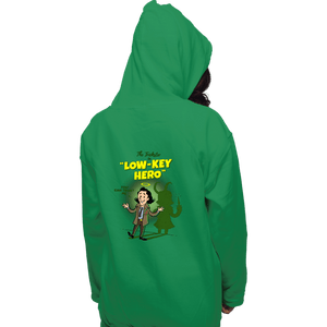 Secret_Shirts Pullover Hoodies, Unisex / Small / Irish Green Low-Key Hero