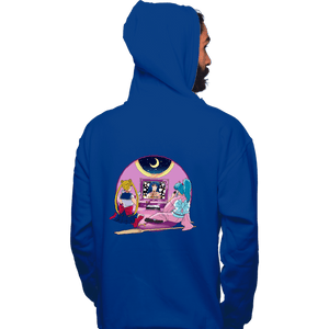 Daily_Deal_Shirts Pullover Hoodies, Unisex / Small / Royal Blue Anime At Home
