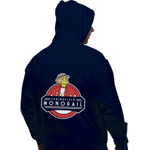 Shirts Zippered Hoodies, Unisex / Small / Navy Springfield Monorail