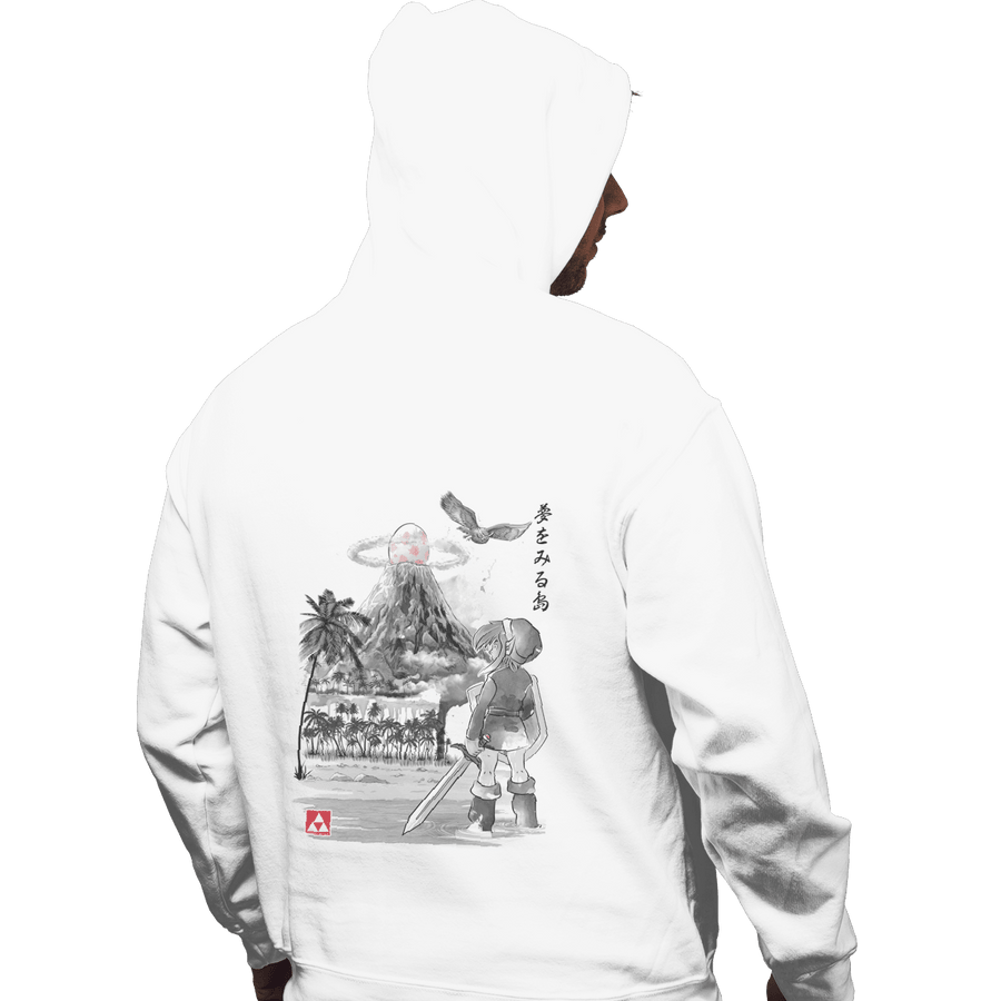 Shirts Pullover Hoodies, Unisex / Small / White Link's Awakening Sumi-e