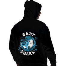 Load image into Gallery viewer, Shirts Pullover Hoodies, Unisex / Small / Black Cute Baby Shark
