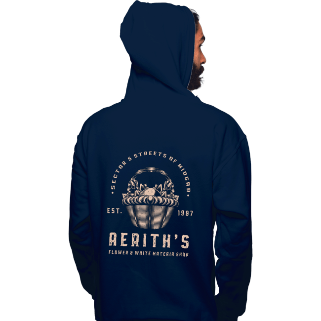 Shirts Pullover Hoodies, Unisex / Small / Navy Flower & White Materia Shop