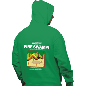 Last_Chance_Shirts Pullover Hoodies, Unisex / Small / Irish Green Retro Fire Swamp