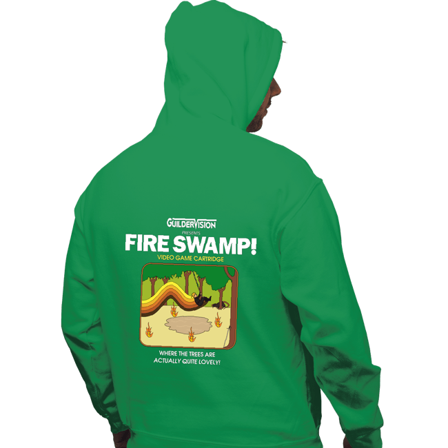 Last_Chance_Shirts Pullover Hoodies, Unisex / Small / Irish Green Retro Fire Swamp